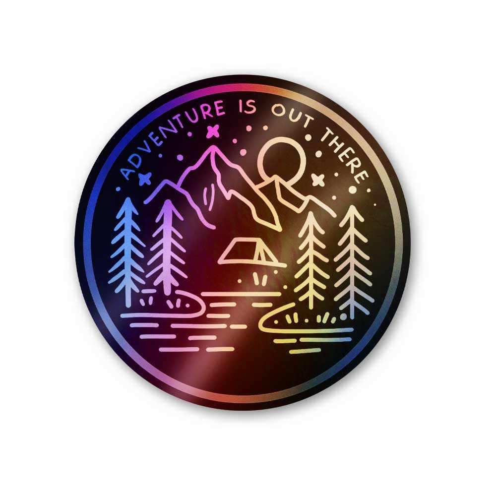 Adventure Is Out There Holographic Stickers - Holographic Stickers | STICK IT UP
