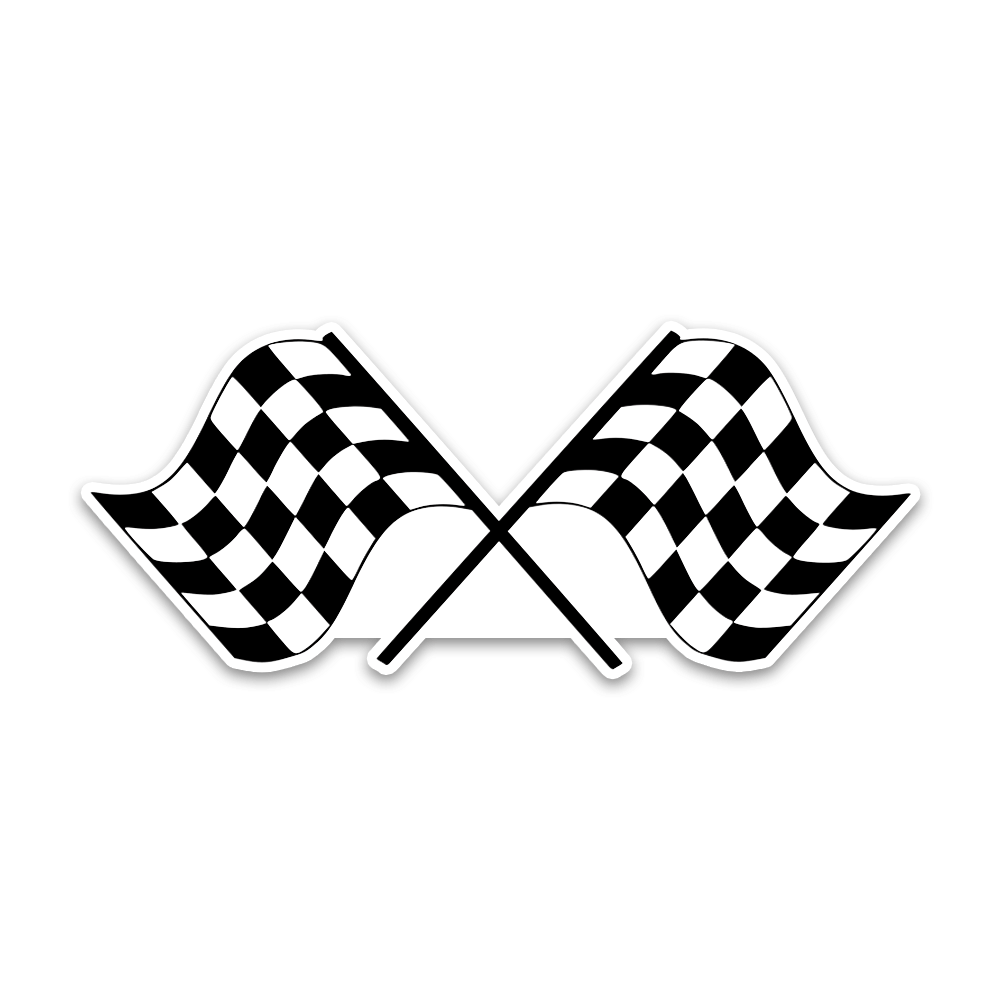 Racing Flag Bumper Sticker - Bumper Stickers | STICK IT UP
