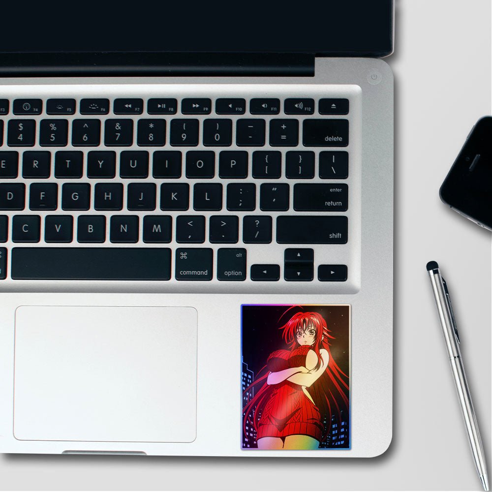 Red-Haired Anime Girl Holographic Stickers - Holographic Stickers | STICK IT UP