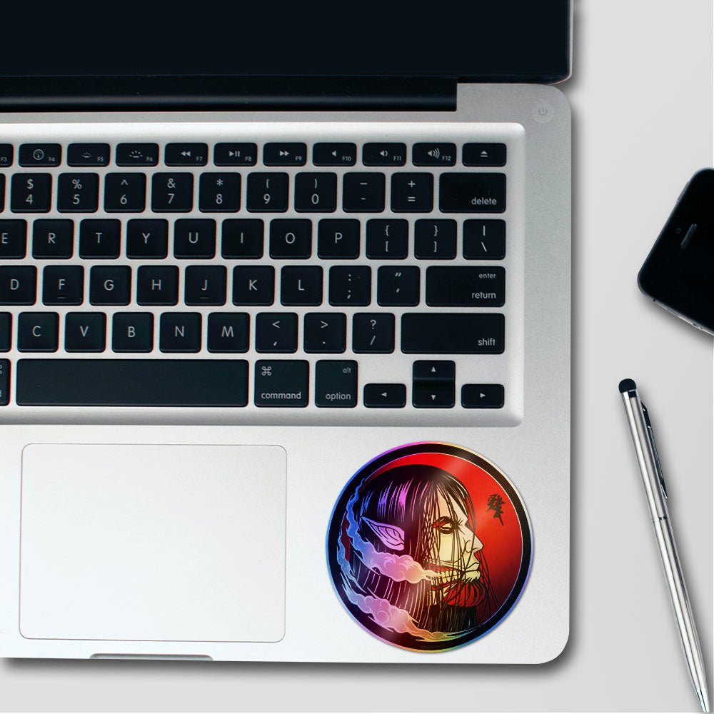 Anime Red Circle Dark Holographic Stickers - Holographic Stickers | STICK IT UP
