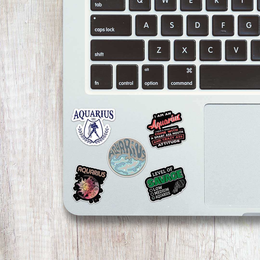 Aquarius Zodiac Sticker Sheet - die-cut vinyl sticker sheet | STICK IT UP Canada