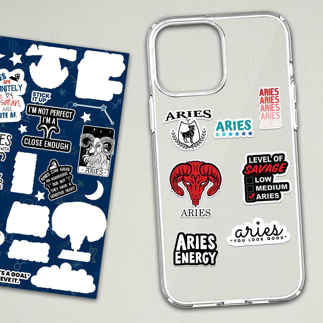 Aries Zodiac Sticker Sheet - die-cut vinyl sticker sheet | STICK IT UP Canada