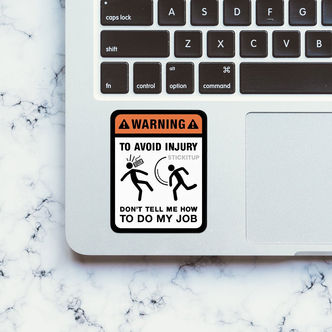 Avoid Injury Sticker - Stickers | STICK IT UP