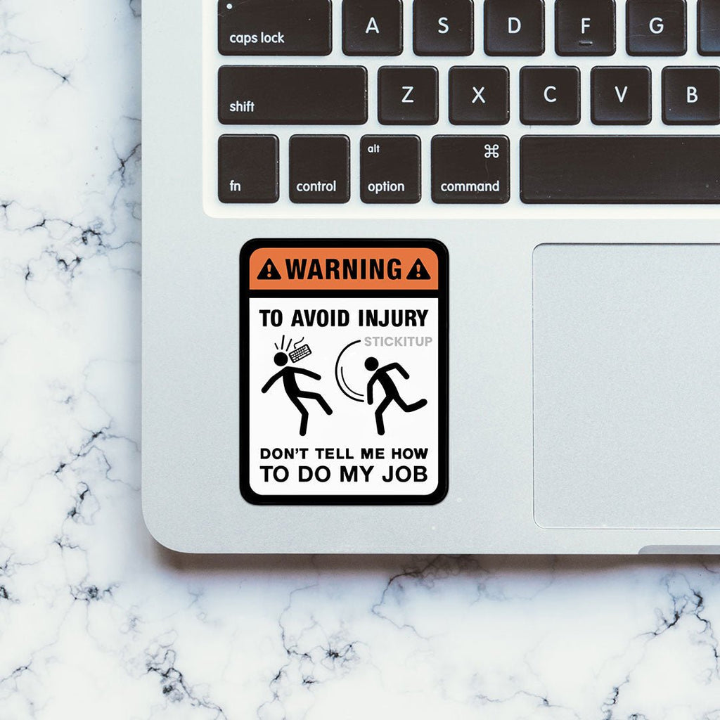 Avoid Injury Sticker - Stickers | STICK IT UP