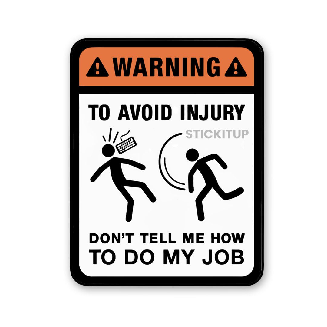 Avoid Injury Sticker - Stickers | STICK IT UP