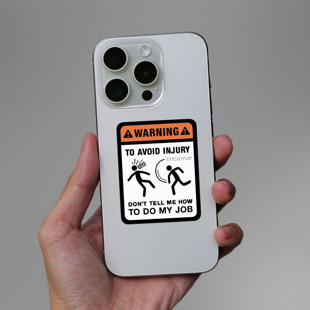 Avoid Injury Sticker - Stickers | STICK IT UP