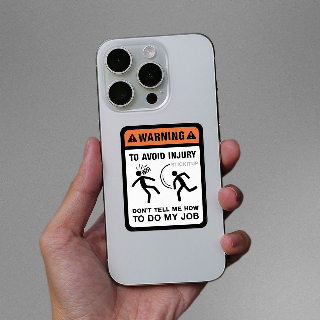 Avoid Injury Sticker - Stickers | STICK IT UP