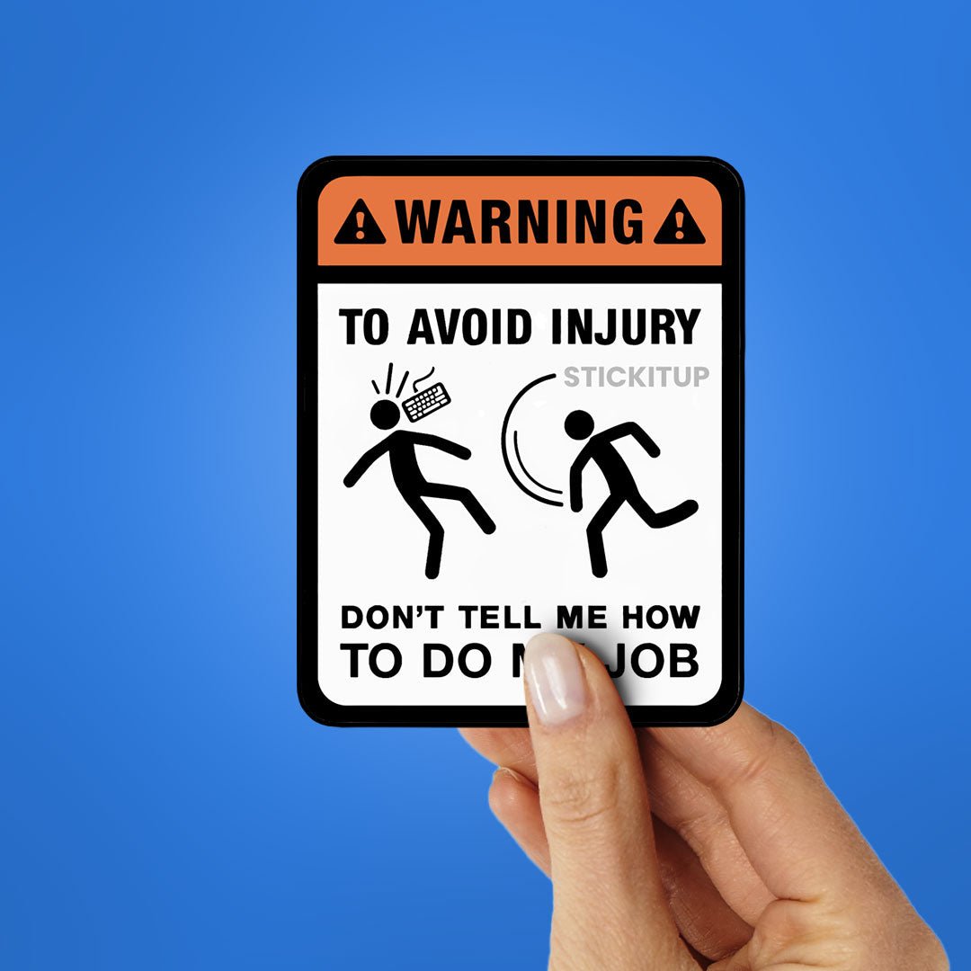 Avoid Injury Sticker - Stickers | STICK IT UP