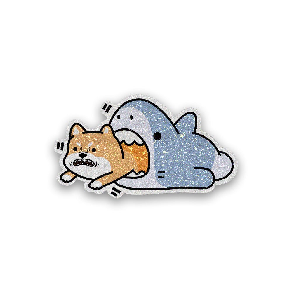 Baby Shark Glitter Sticker - Glitter Stickers | STICK IT UP