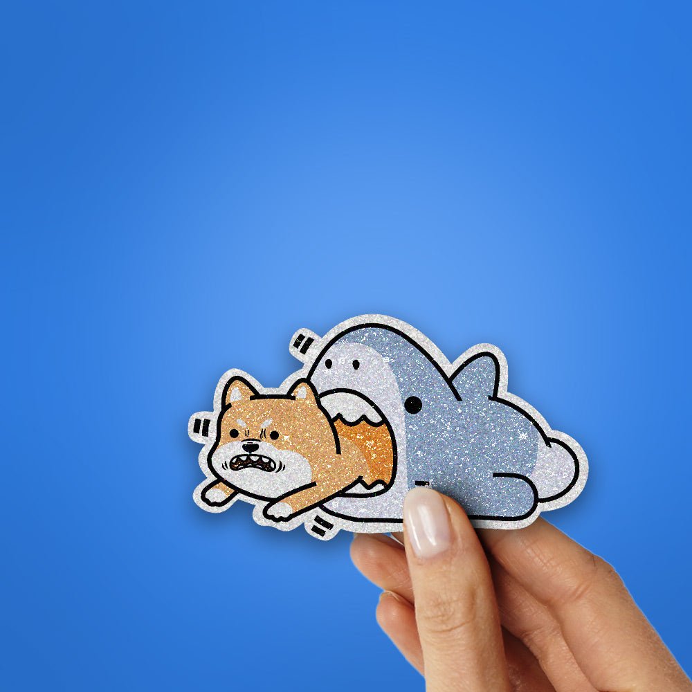 Baby Shark Glitter Sticker - Glitter Stickers | STICK IT UP
