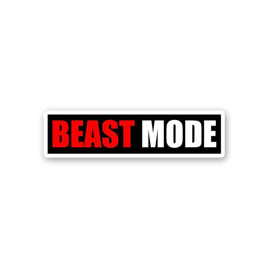 Beast Mode Sticker waterproof vinyl decal for laptop, bike, car & bottle