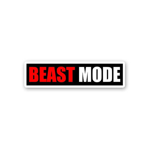 Beast Mode Sticker waterproof vinyl decal for laptop, bike, car & bottle