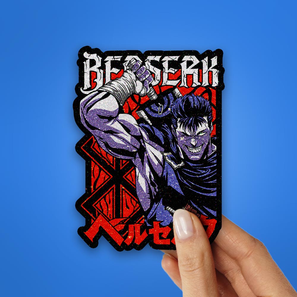 Demon Warrior Glitter Sticker - Glitter Stickers | STICK IT UP
