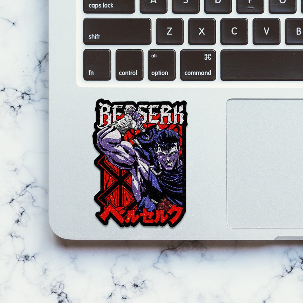Demon Warrior Glitter Sticker - Glitter Stickers | STICK IT UP