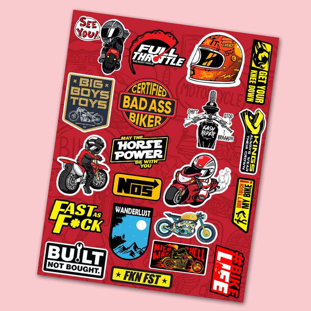 Bike Mini Sticker Sheet - Sticker Sheets | STICK IT UP