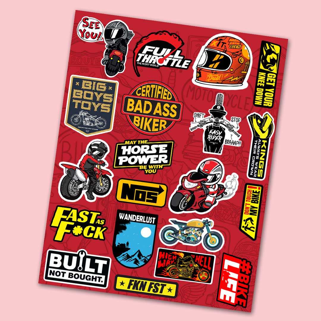 Bike Mini Sticker Sheet - Sticker Sheets | STICK IT UP