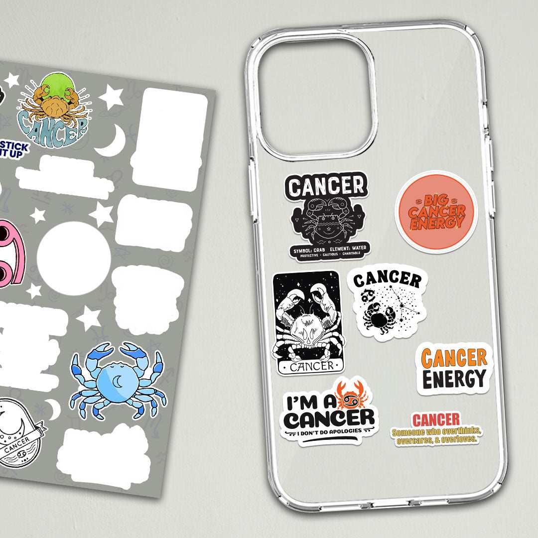 Cancer Zodiac Sticker Sheet - die-cut vinyl sticker sheet | STICK IT UP Canada