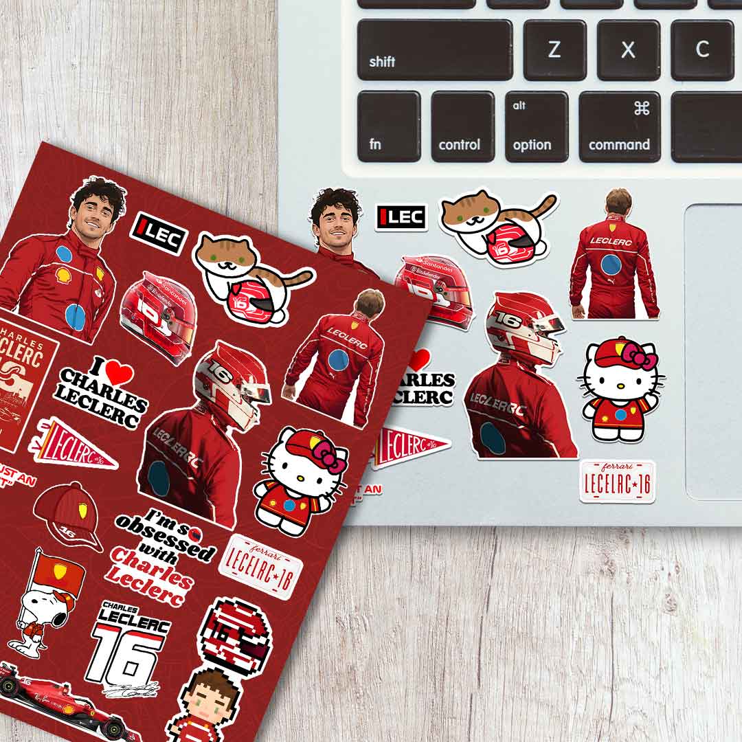Red Racer F1 Fan Sheet - die-cut vinyl sticker sheet | STICK IT UP Canada