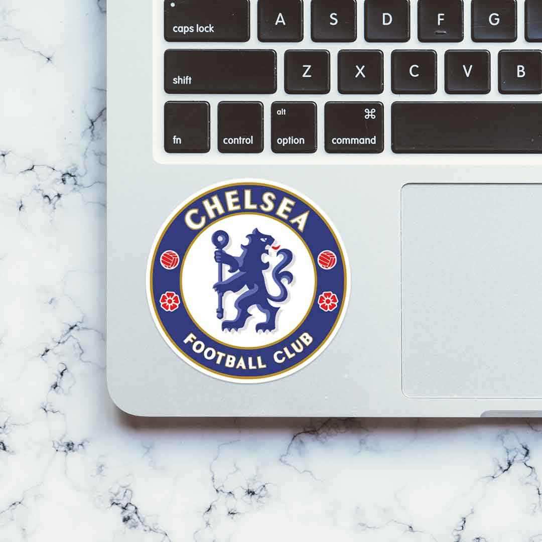 Blue Football Club Sticker waterproof vinyl decal for laptop, bike, car & bottle
