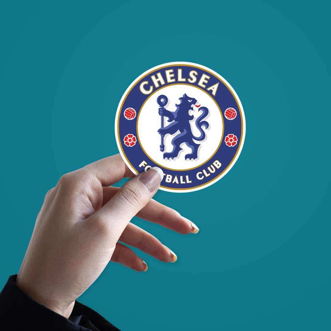 Blue Football Club Sticker waterproof vinyl decal for laptop, bike, car & bottle