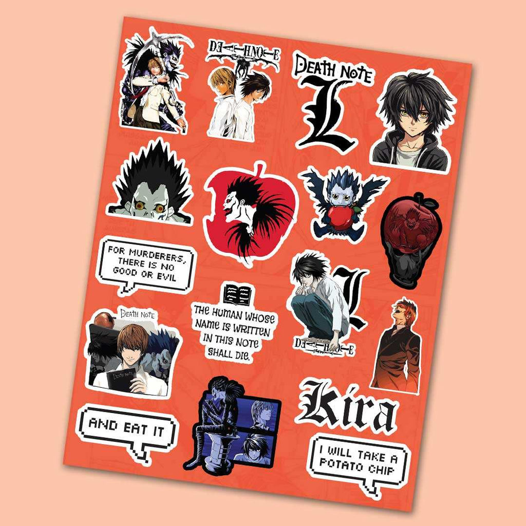Shinigami Notebook Fan Sheet - die-cut vinyl sticker sheet | STICK IT UP Canada