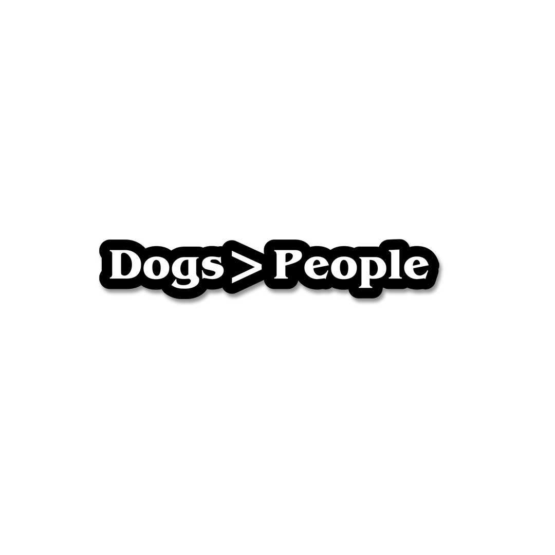 Dogs & People Sticker waterproof vinyl decal for laptop, bike, car & bottle