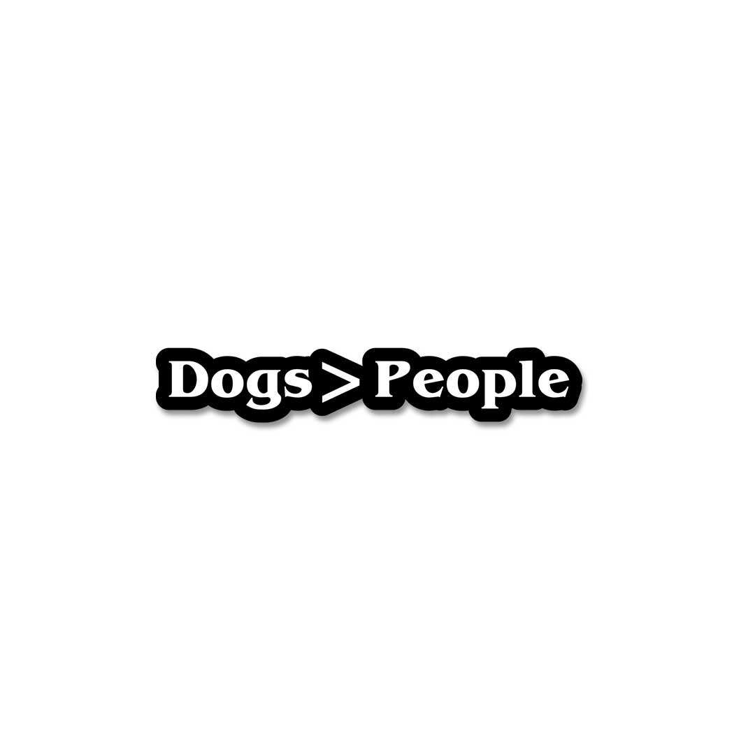 Dogs & People Sticker waterproof vinyl decal for laptop, bike, car & bottle