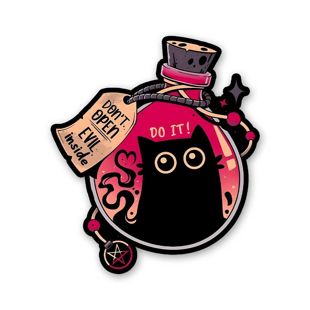 Dont Open Evel Inside Sticker - Stickers | STICK IT UP