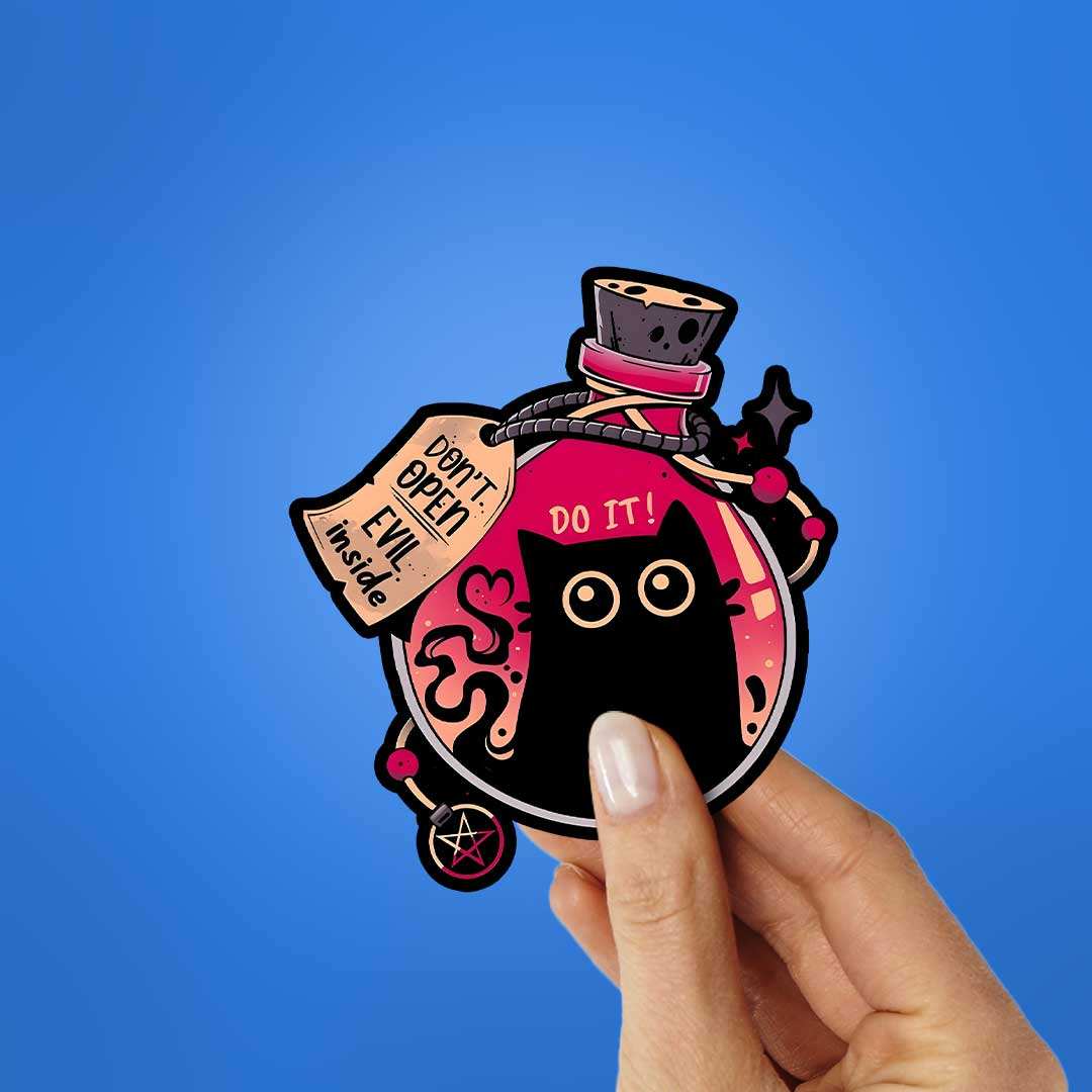 Dont Open Evel Inside Sticker - Stickers | STICK IT UP