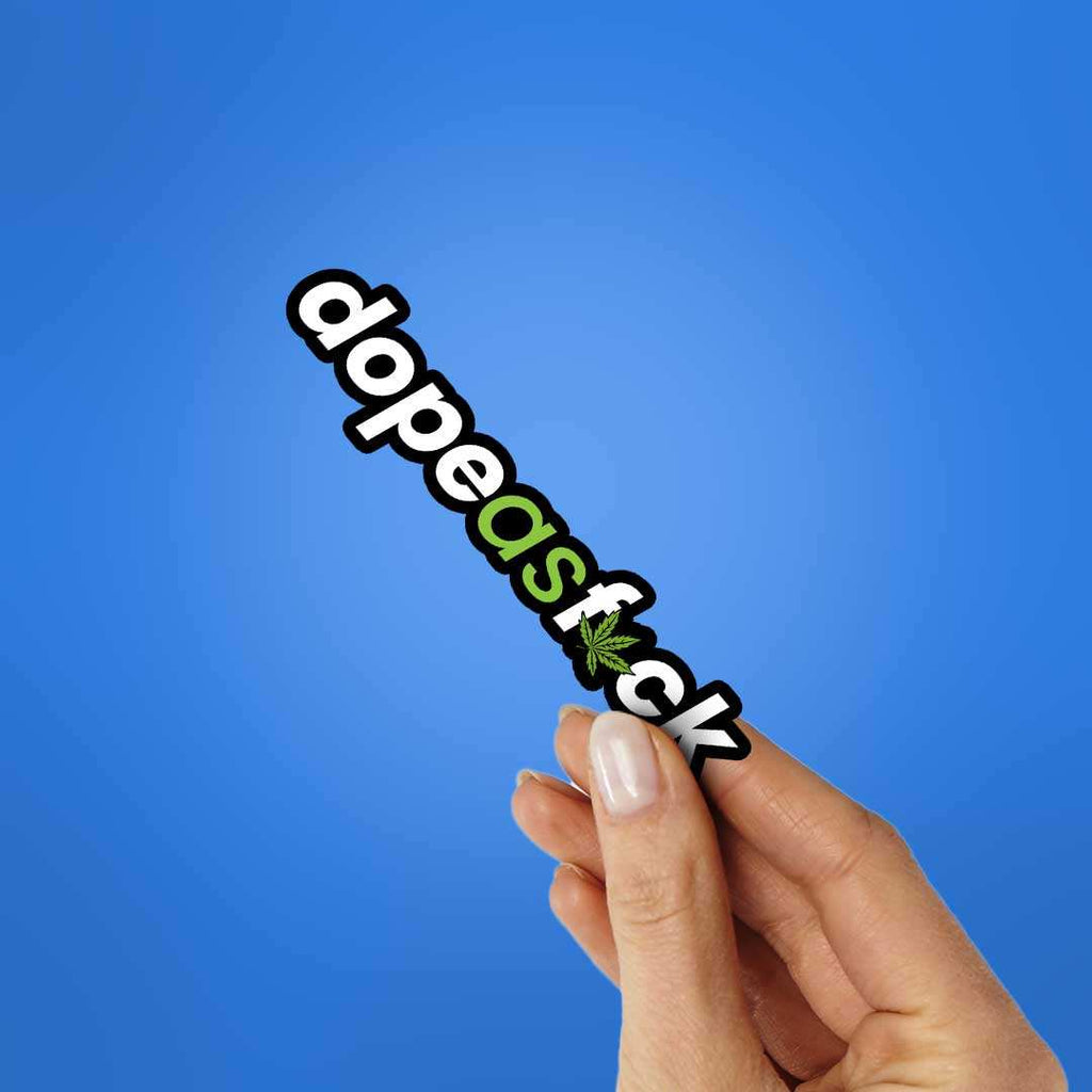Dope As Fck Sticker waterproof vinyl decal for laptop, bike, car & bottle