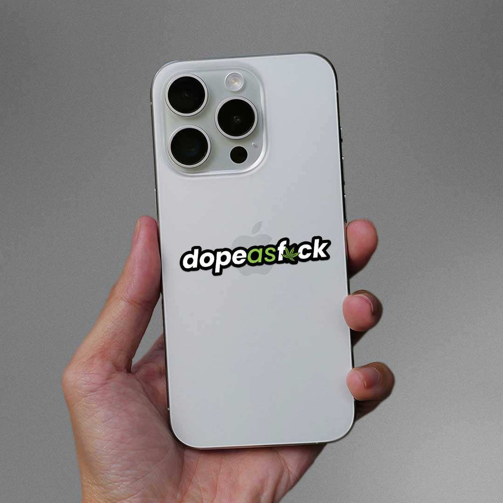 Dope As Fck Sticker waterproof vinyl decal for laptop, bike, car & bottle