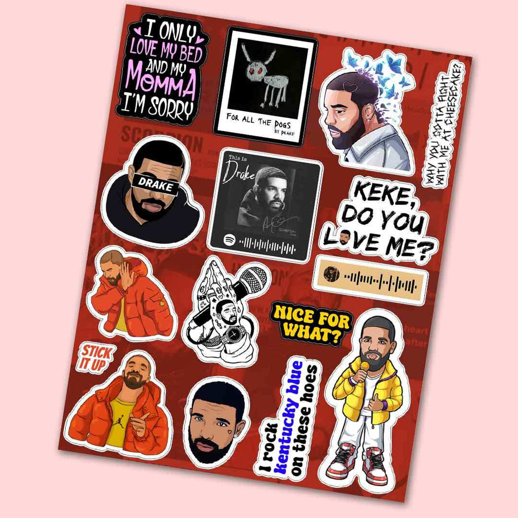 6ix Rap Fan Sheet - die-cut vinyl sticker sheet | STICK IT UP Canada