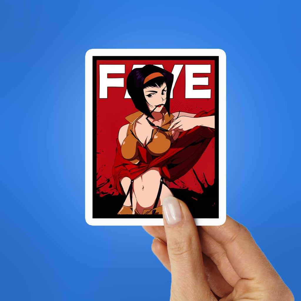 Red Bounty Hunter Girl Sticker - Stickers | STICK IT UP