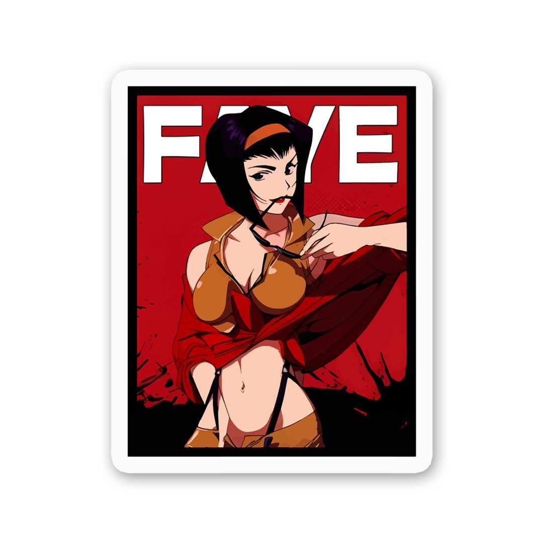 Red Bounty Hunter Girl Sticker - Stickers | STICK IT UP