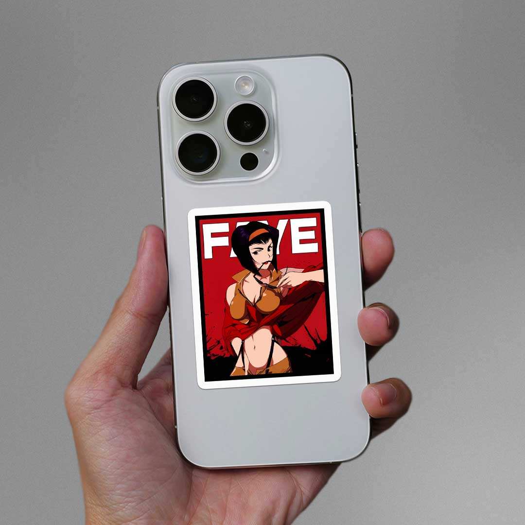 Red Bounty Hunter Girl Sticker - Stickers | STICK IT UP