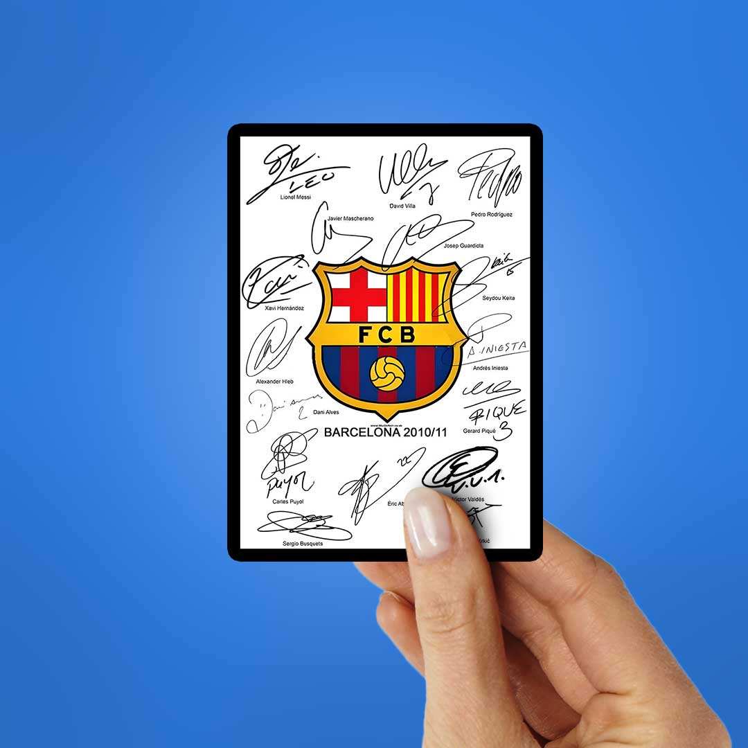 Fcb Sticker waterproof vinyl decal for laptop, bike, car & bottle