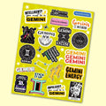 Gemini Zodiac Sticker Sheet - die-cut vinyl sticker sheet | STICK IT UP Canada
