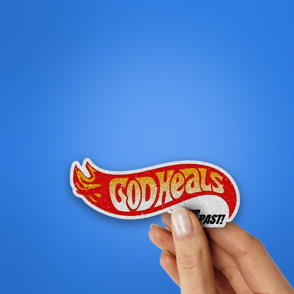 God Heals 0.1 Glitter Sticker - Glitter Stickers | STICK IT UP