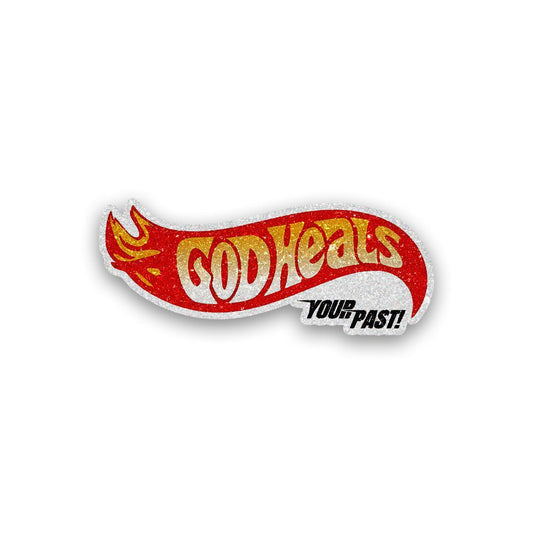 God Heals 0.1 Glitter Sticker - Glitter Stickers | STICK IT UP