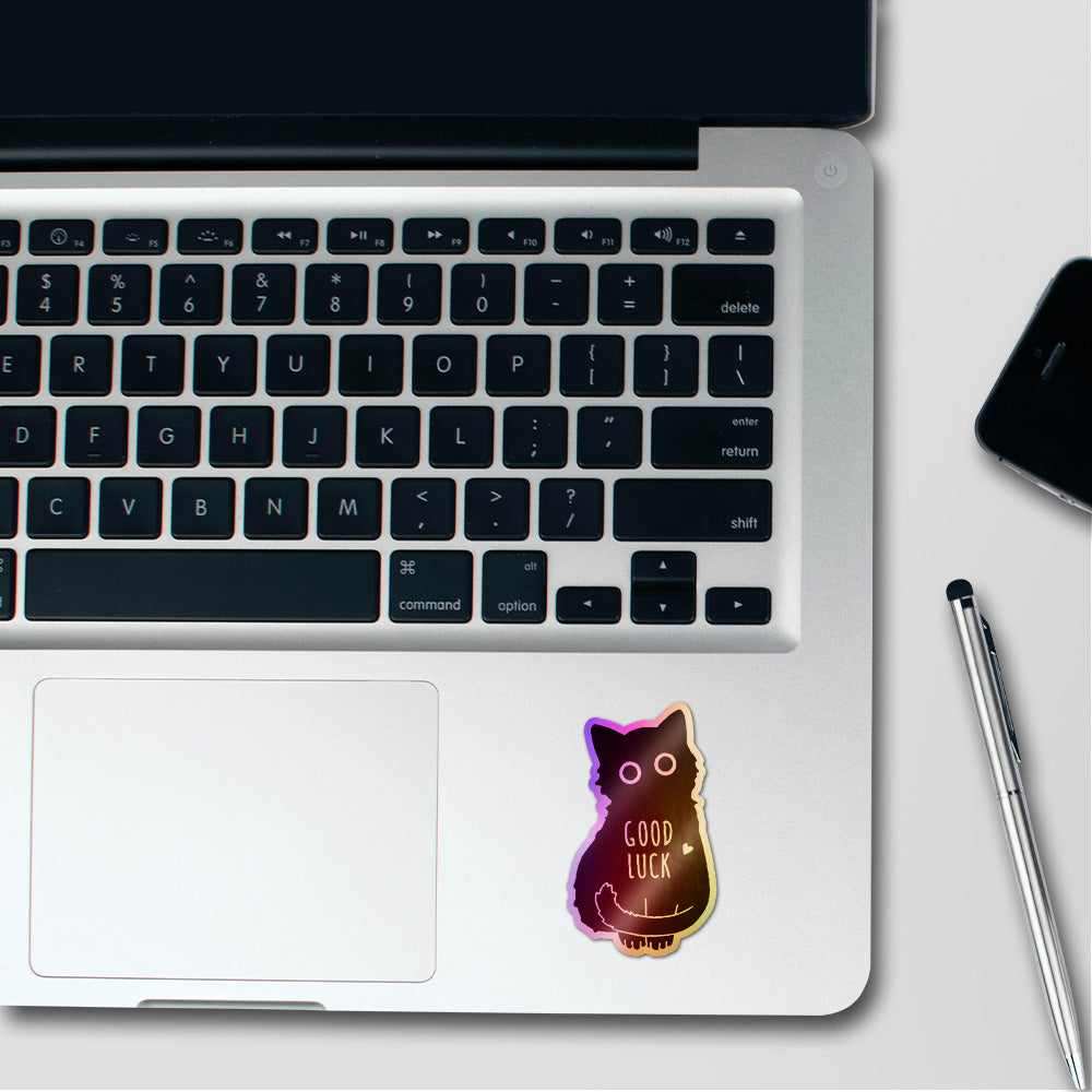 Good Luck Cat Holographic Stickers - Holographic Stickers | STICK IT UP