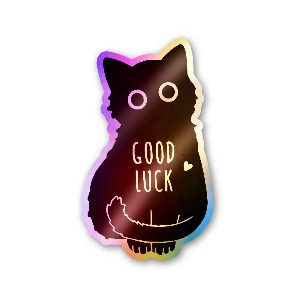 Good Luck Cat Holographic Stickers - Holographic Stickers | STICK IT UP