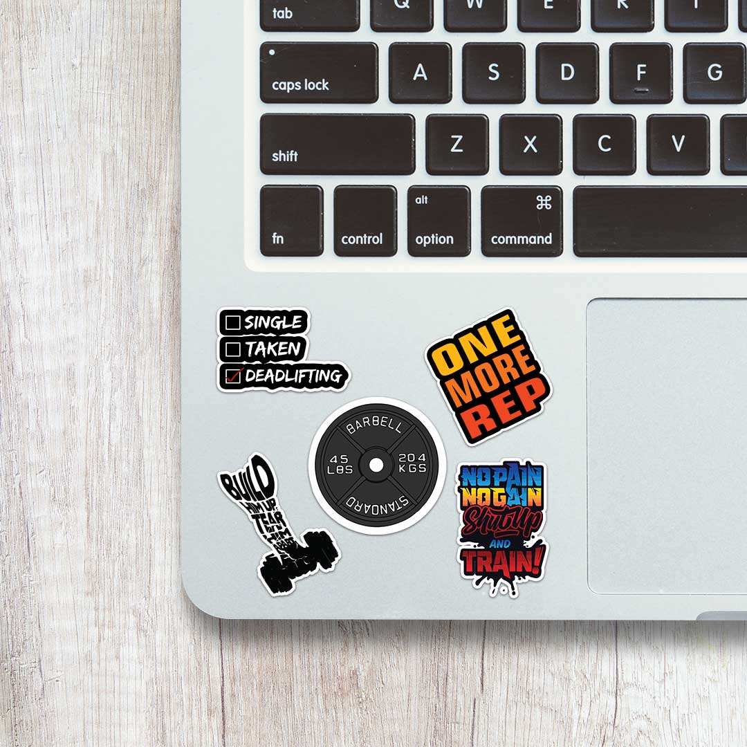 Gym Sheet waterproof vinyl decal for laptop, bike, car & bottle