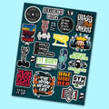 Gym Sheet waterproof vinyl decal for laptop, bike, car & bottle
