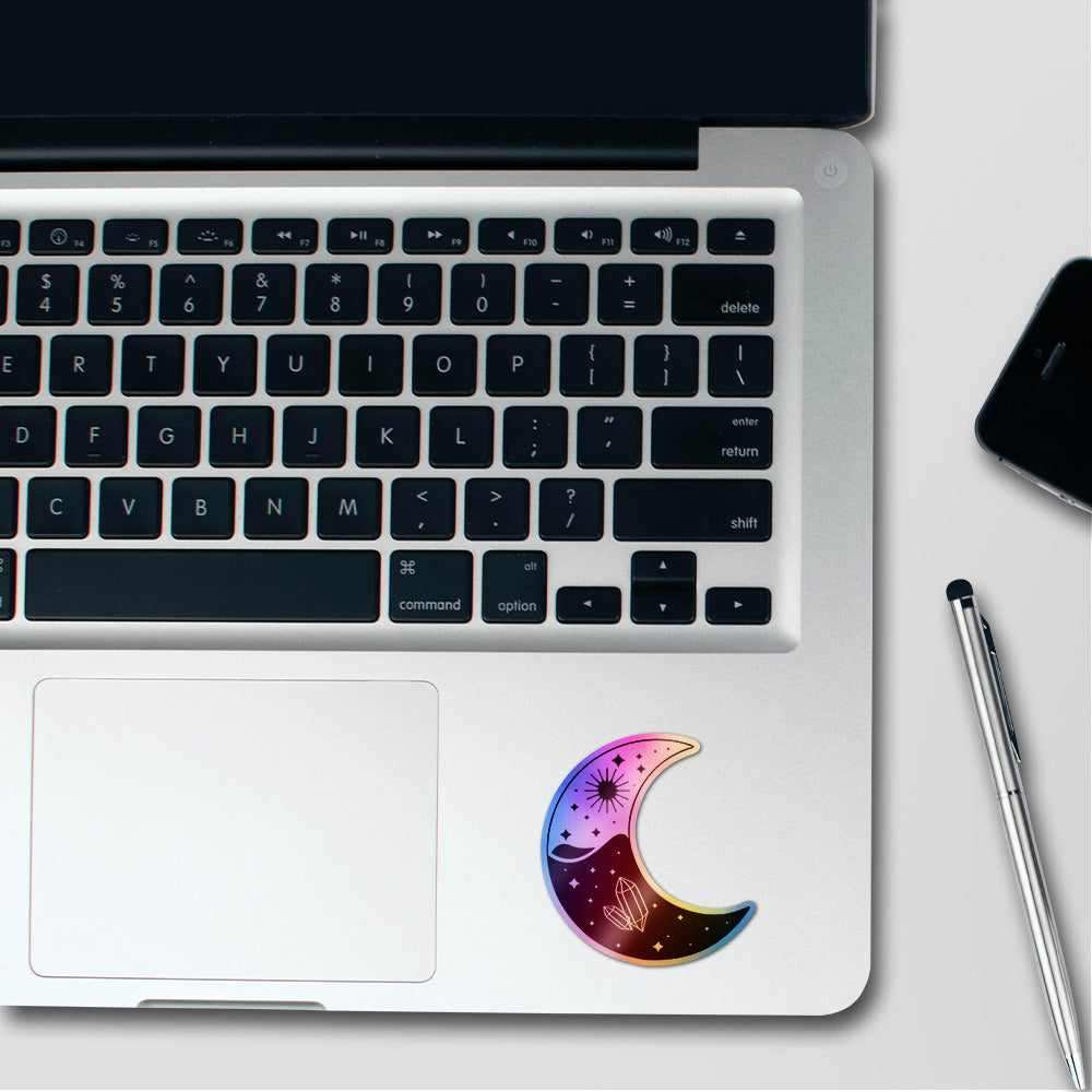Half Moon Holographic Stickers - Holographic Stickers | STICK IT UP