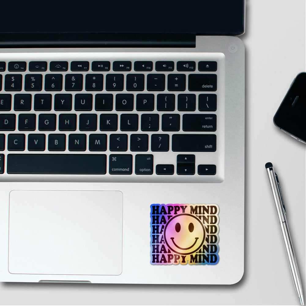 Happy Mind Holographic Stickers - Holographic Stickers | STICK IT UP