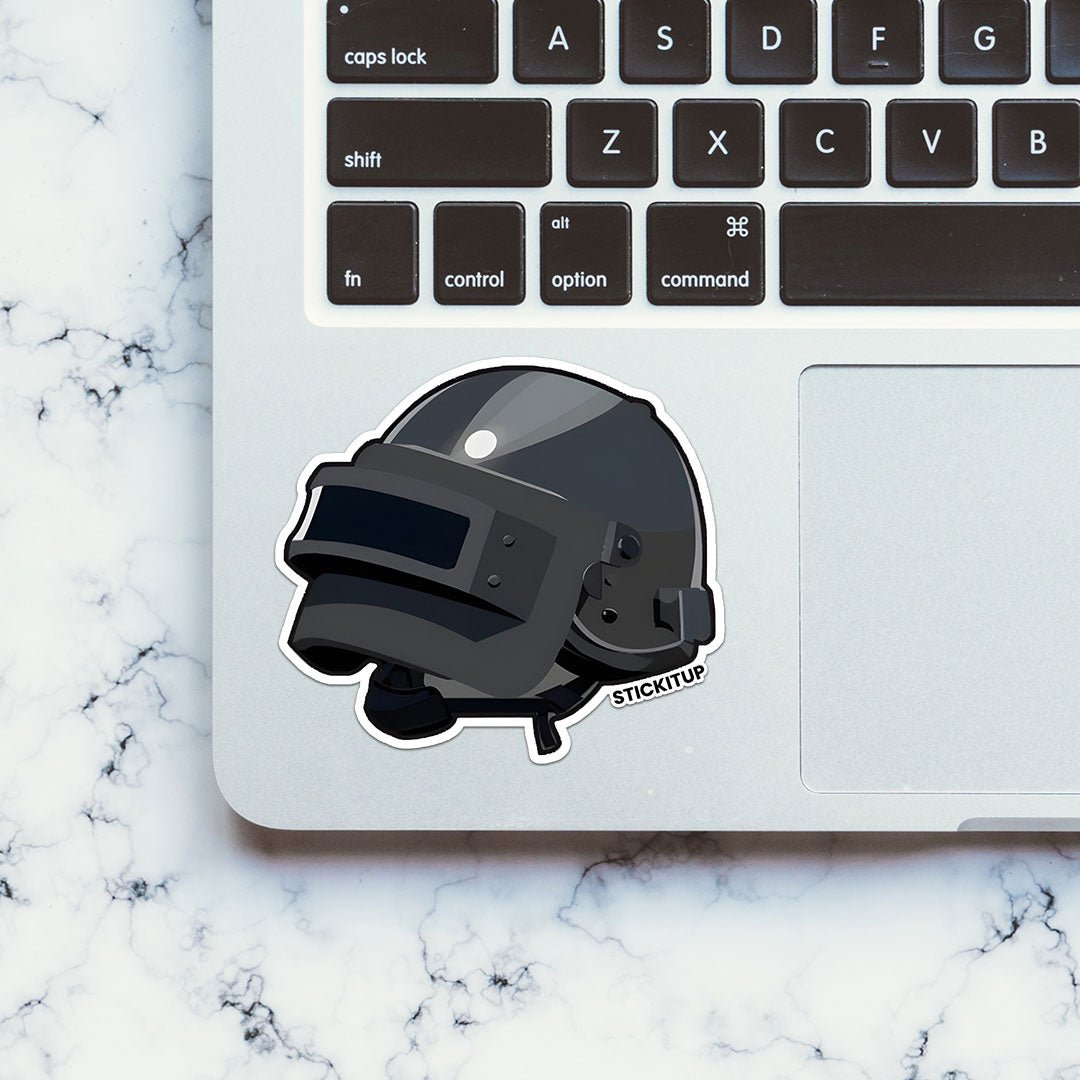 HELMET Sticker waterproof vinyl decal for laptop, bike, car & bottle