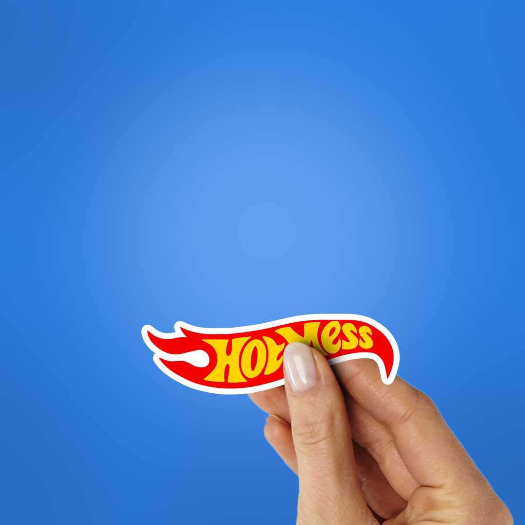 Hotmess Sticker waterproof vinyl decal for laptop, bike, car & bottle