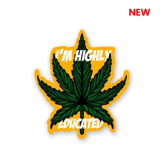 I'm Highly Educated Sticker waterproof vinyl decal for laptop, bike, car & bottle