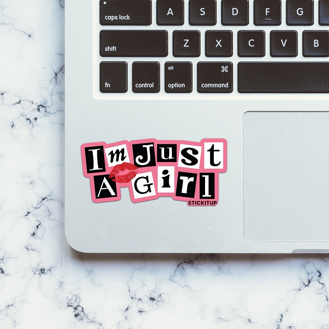 IM JUST A GIRL Sticker waterproof vinyl decal for laptop, bike, car & bottle