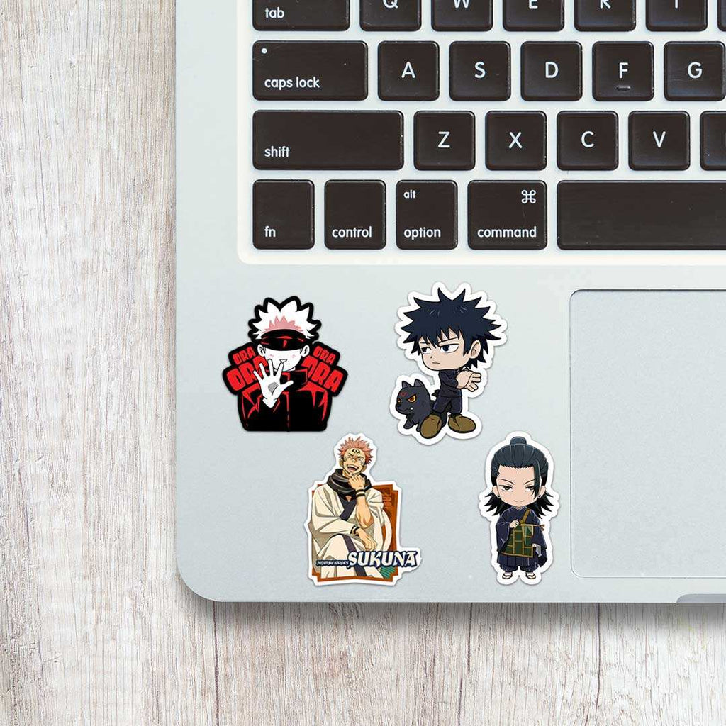 Jujutsu kaisen mini sticker sheet waterproof vinyl decal for laptop, bike, car & bottle